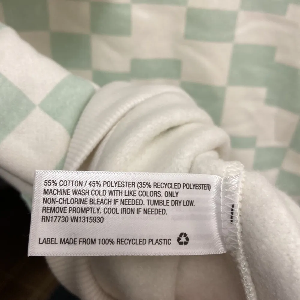 Wild Fable Unisex Jade Oversized Checkered Sweatshirt size small - Image 5