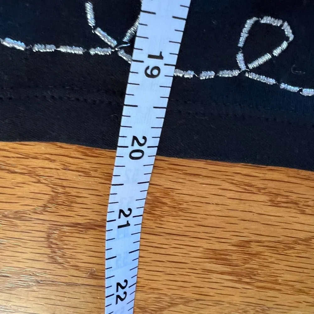 Michael Simon Lite Ice Skater Cardigan Size Small Vintage Sweater‎ Wearable Art Black - Image 9