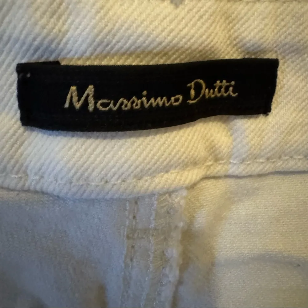 Massimo Dutti white Wide-Leg crop Pants - Image 3