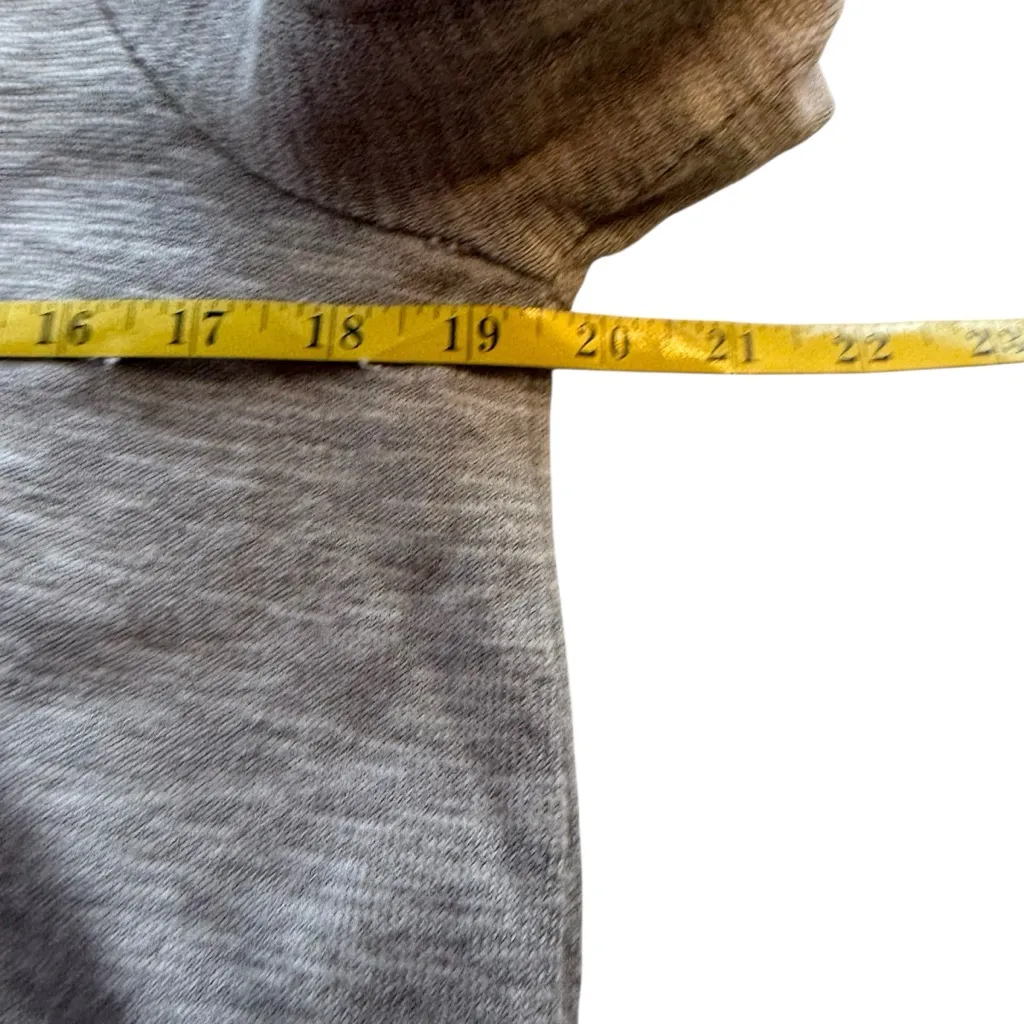 Pure Jill Gray Cotton Blend Sweater Medium Petite V-Neck Natural Organic Neutral - Image 8