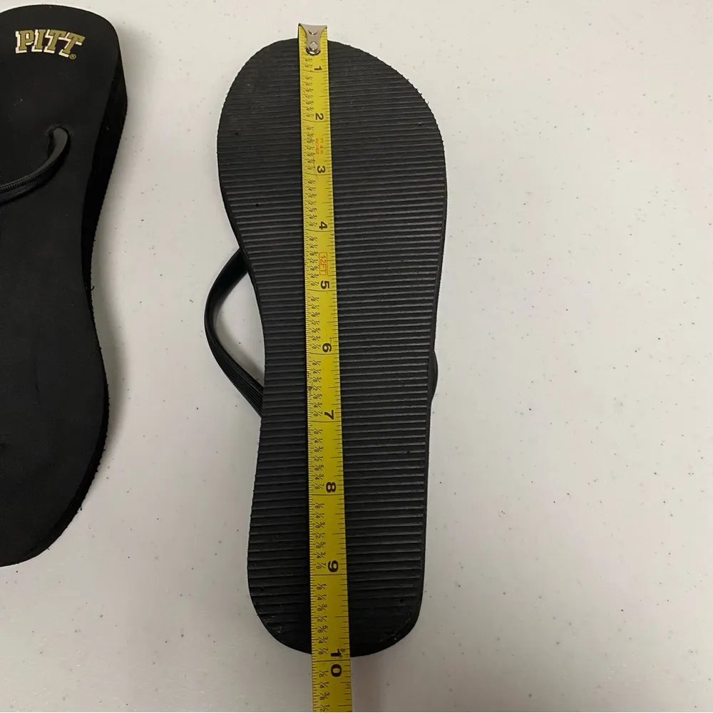 Pittsburgh Panthers Women’s Sandals or Flip Flops Black Size 6.5 - Image 8