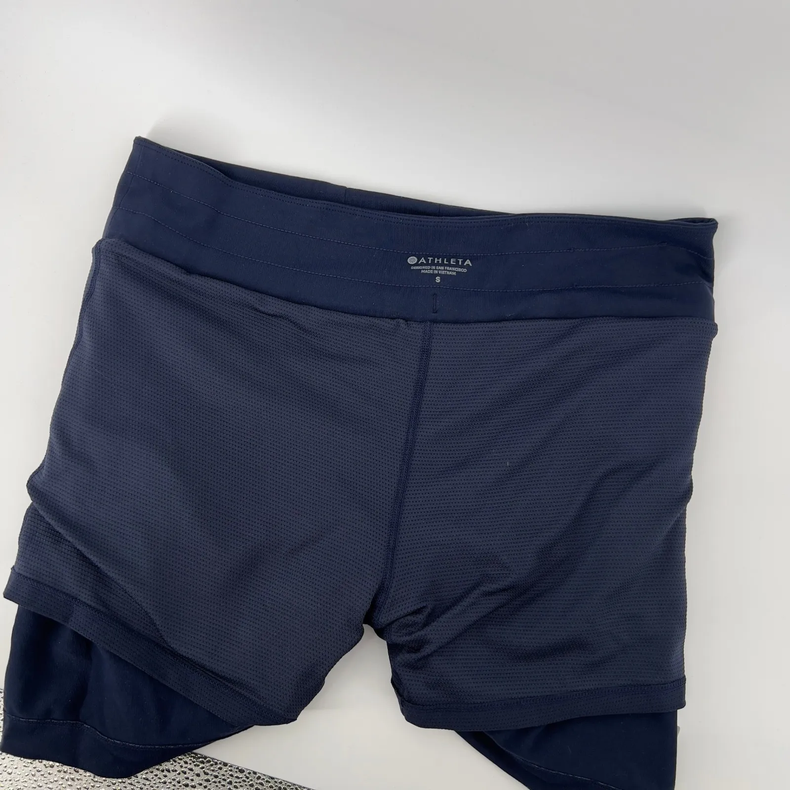 Athleta Women S Metro Downtown Skort Navy‎ Blue Stretch Athleisure Tennis Pocket - Image 6