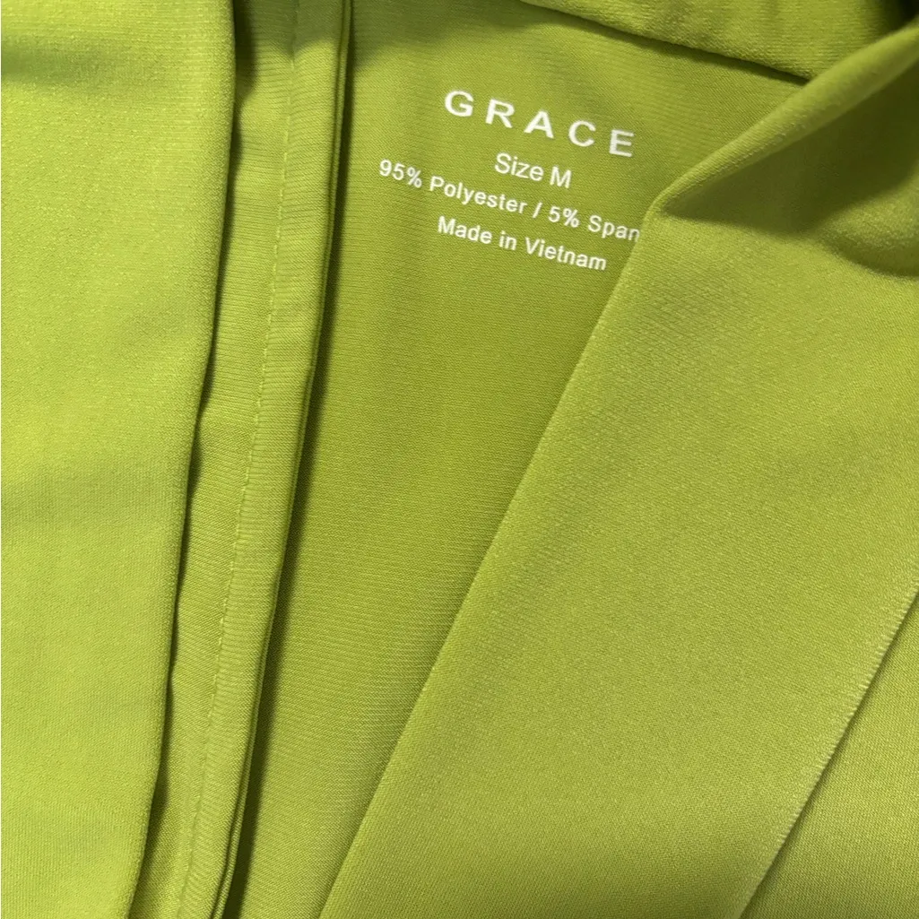 Grace Lime Green Sleeveless Tank Top Size M - Image 3