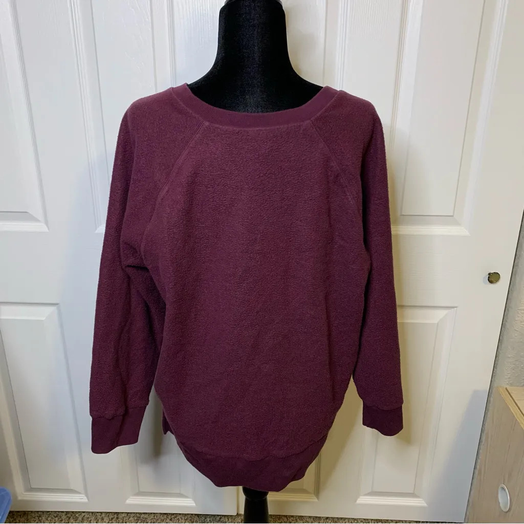 PINK Victorias Secret Burgundy Pull Over Sweater - Image 3