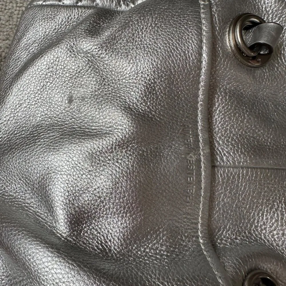 Aimee Kestenberg SIlver Pebble Metallic Zoe Satchel - Image 11