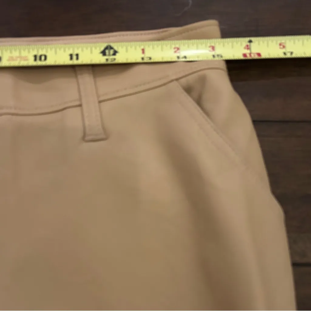 Hollister Women’s Tan High Rise Straight Leg Faux Vegan Leather Pants Size 29 - Image 5