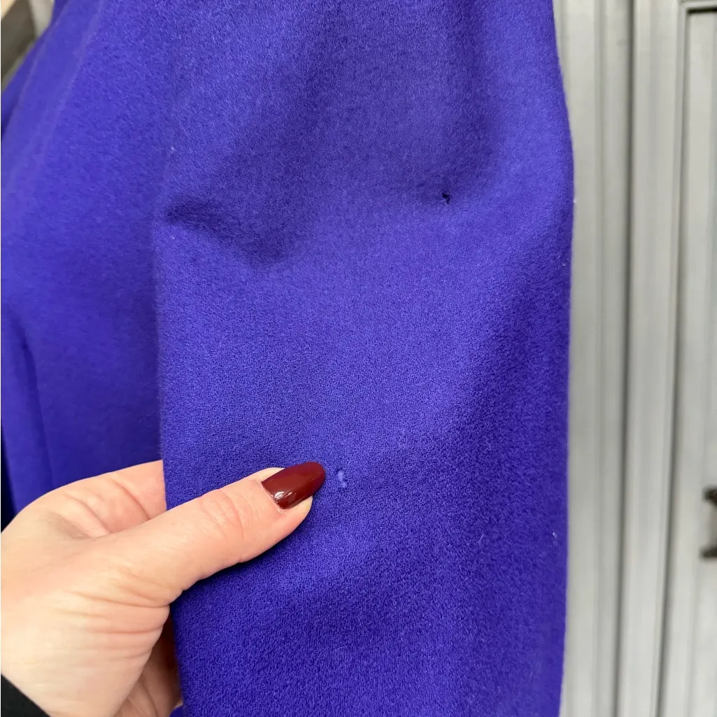 Sasson Vintage 80s Purple Wool Structured Blazer Size 12 Tailored Structured - Image 7