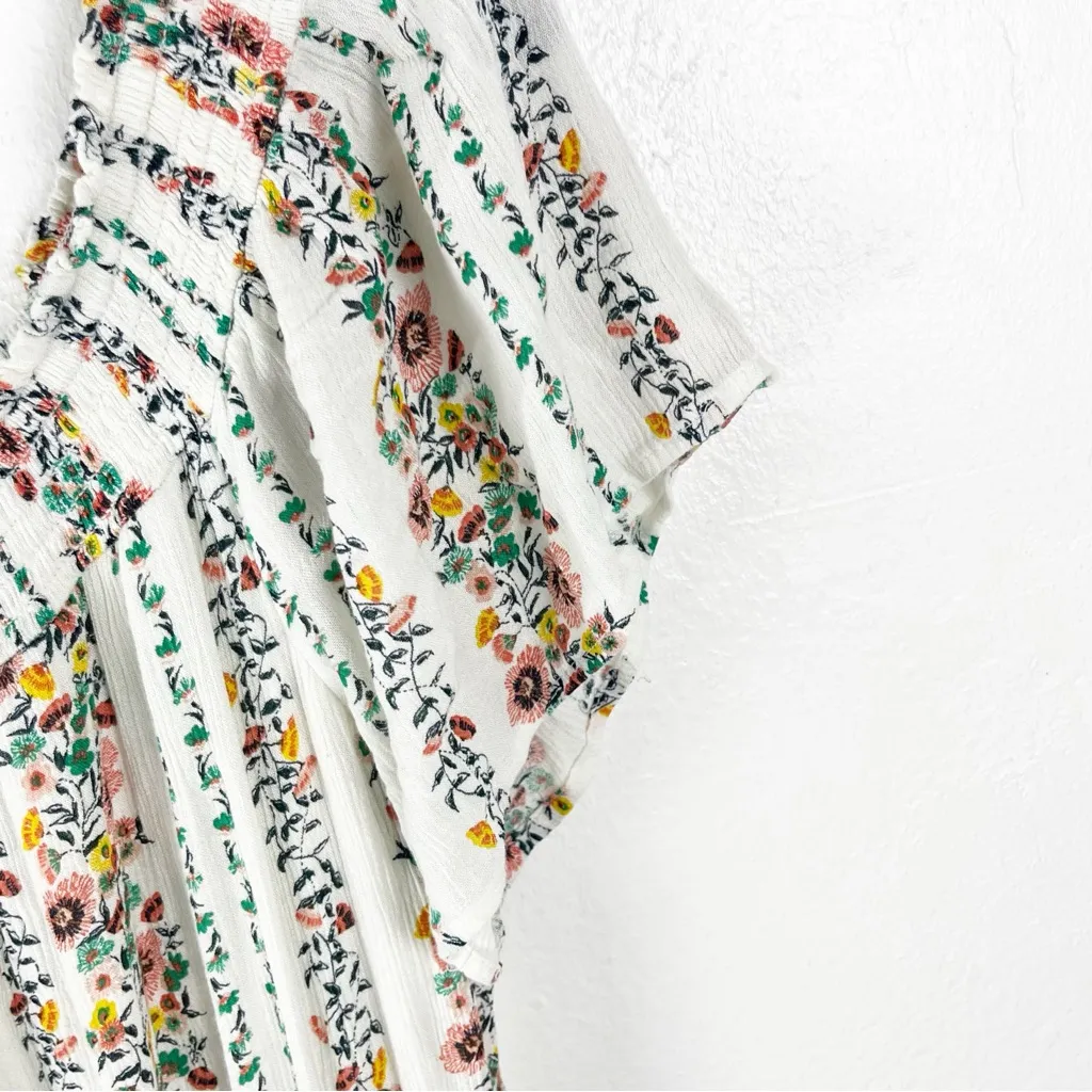 OLD NAVY Floral On/Off Shoulder Defined Waist Short Sleeves Lined Dress Size XL - Image 6