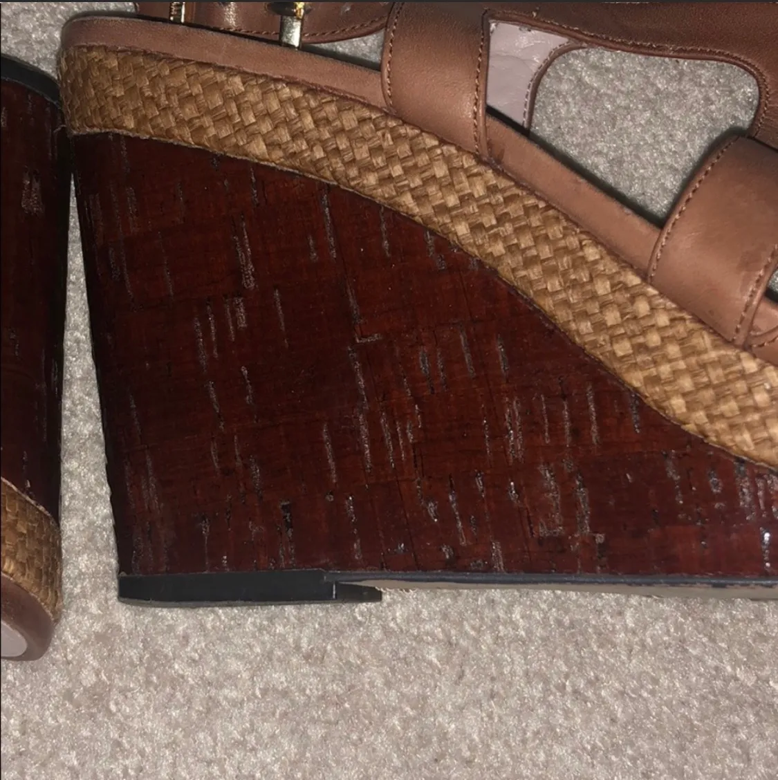 Brown Leather Wedges - Image 4