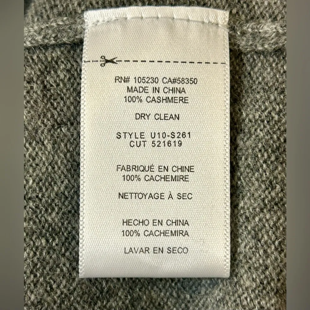 NWT  100% Cashmere Rosemary Dress Heather Gray Size XS (new with flaw) - Image 10