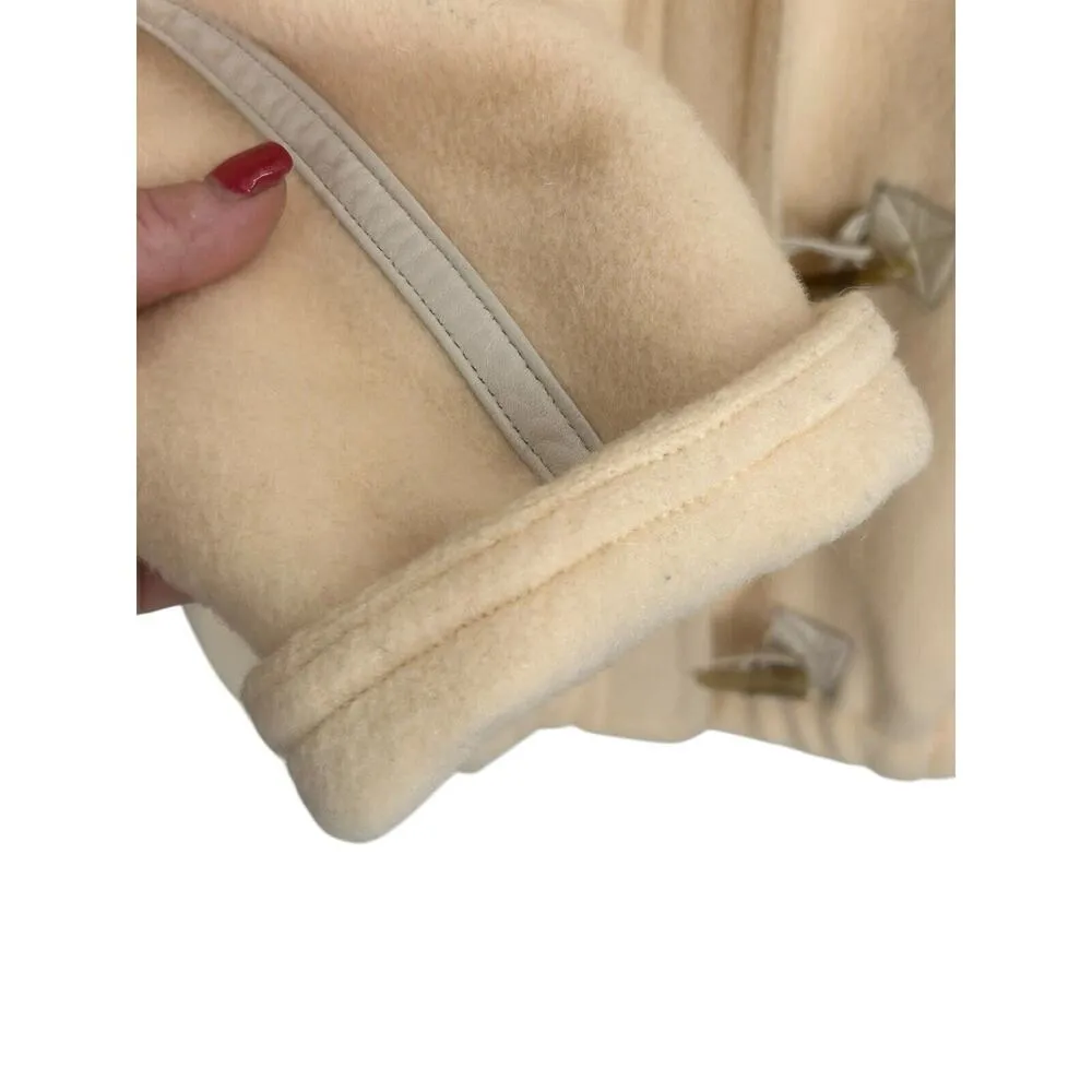 Vintage J. Percy Marvin Richards Fur Collar Toggle Button Leather Trim Size 8 - Image 8