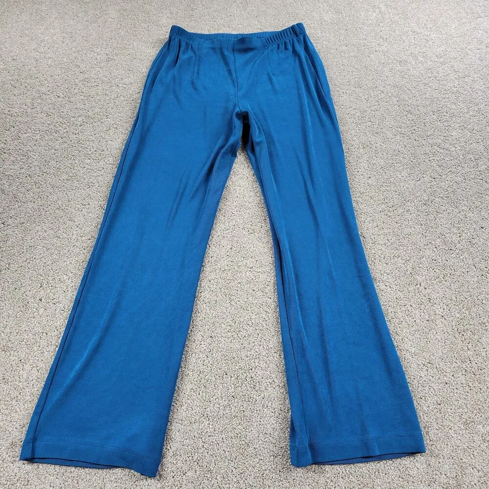 Travelers by Chicos Pants Womens 0 Sm Blue Elastic Waist Pull On Slinky Lounge - Image 13