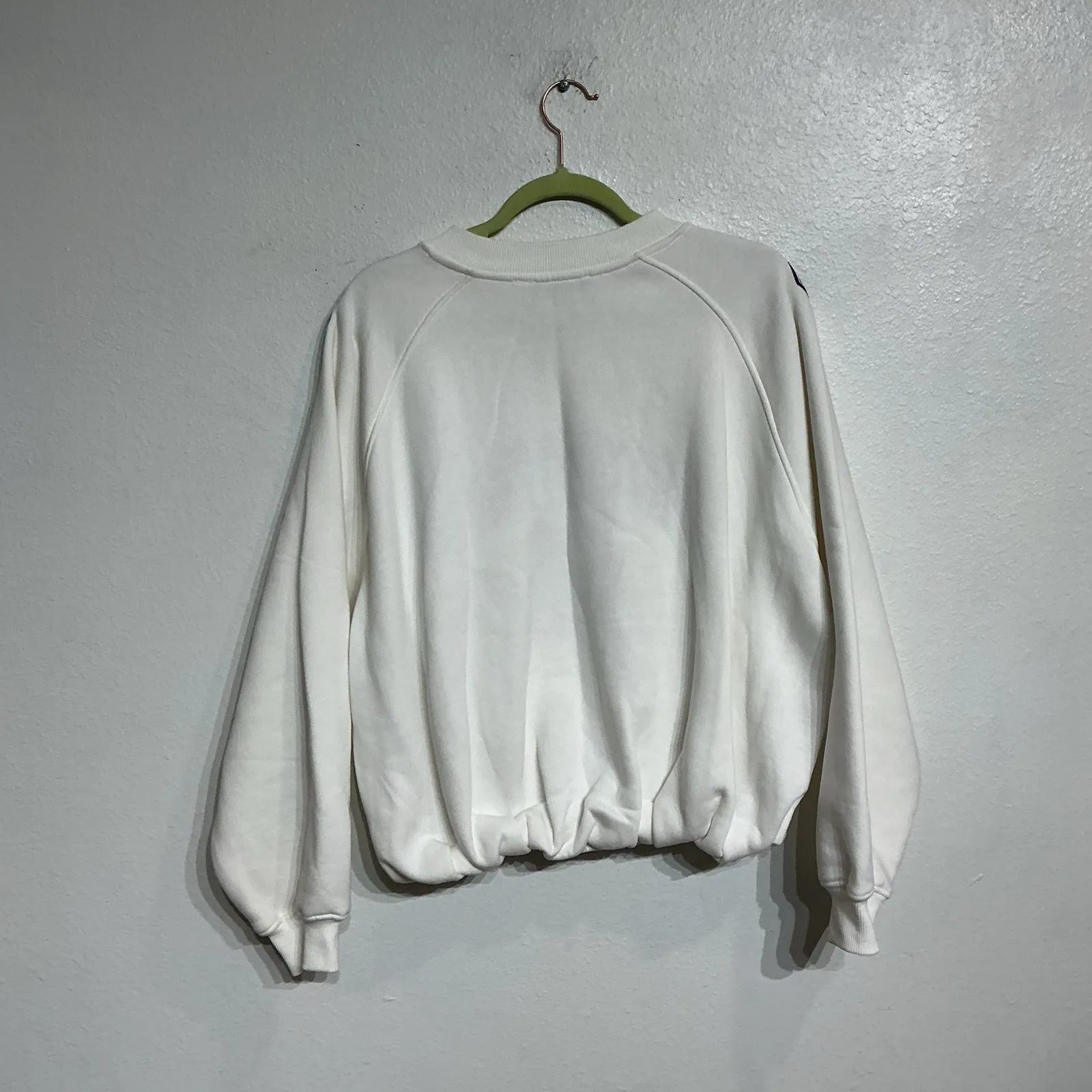 Zara White Varsity San Diego Sweatshirt Sz S - Image 11