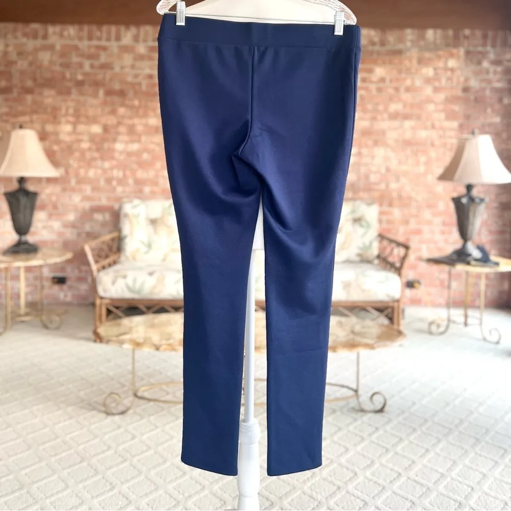 WHBM Leggings Blue Ponte Knit M Everyday Business Casual Stretch Travel Dressy - Image 8