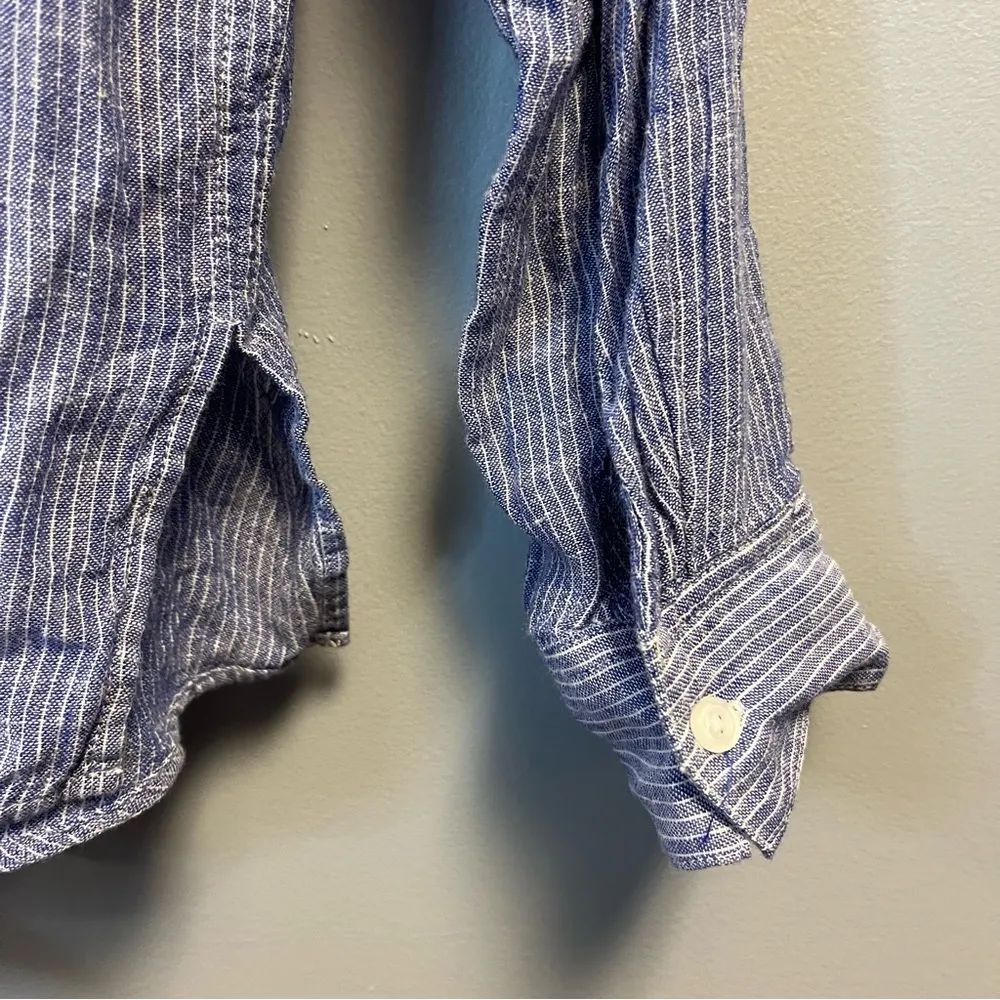 Rails Button Up Sydney Button-Back Striped Shirt in Royal White Stripe Sz S EUC - Image 11