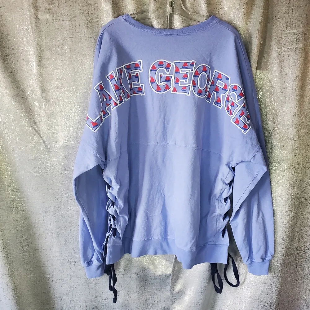 Blue medium long sleeves Lake George  top - Image 3