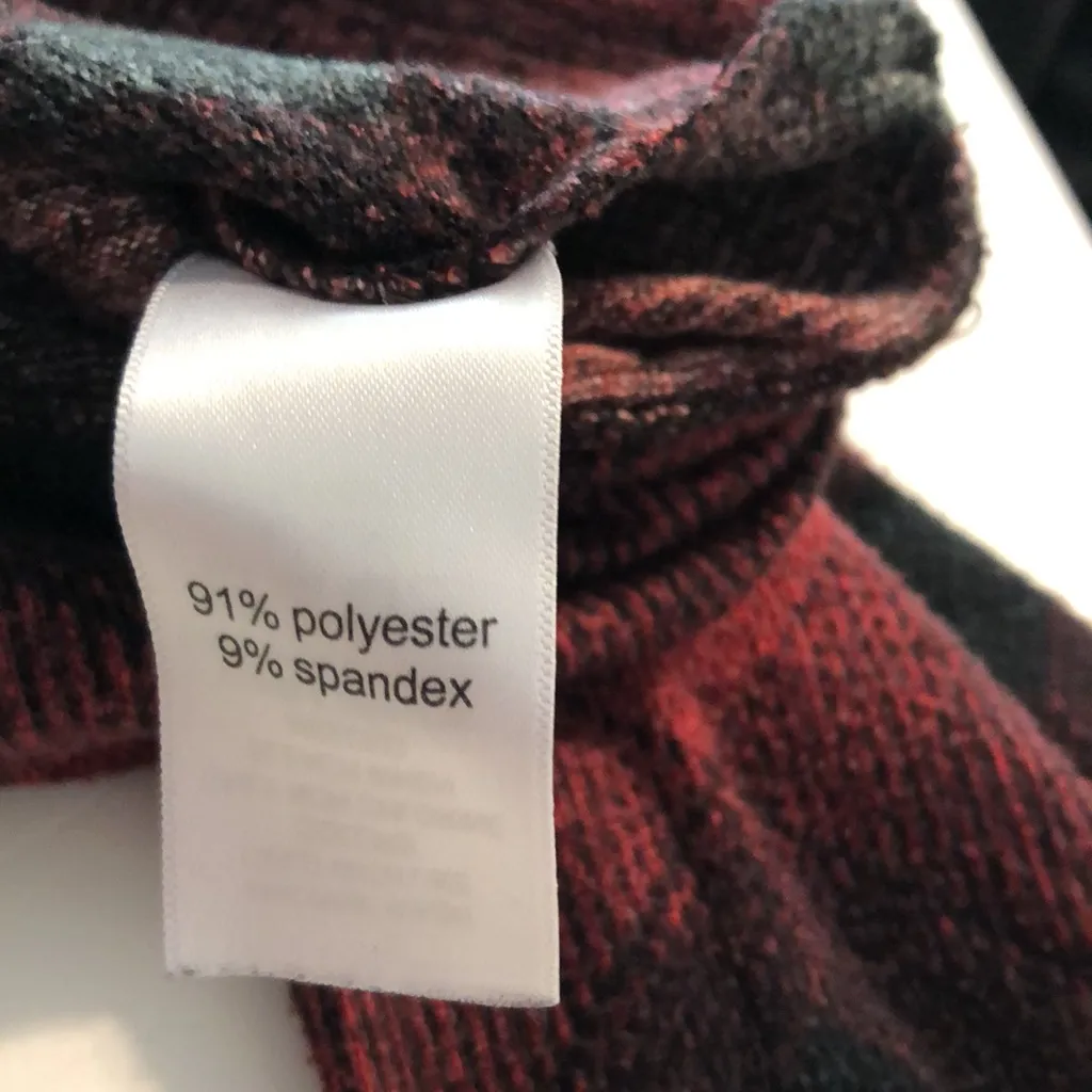 Women’s Maurices Lakeside cozy plaid Cowl neck long sleeve shirt top sweatshirt - Image 4