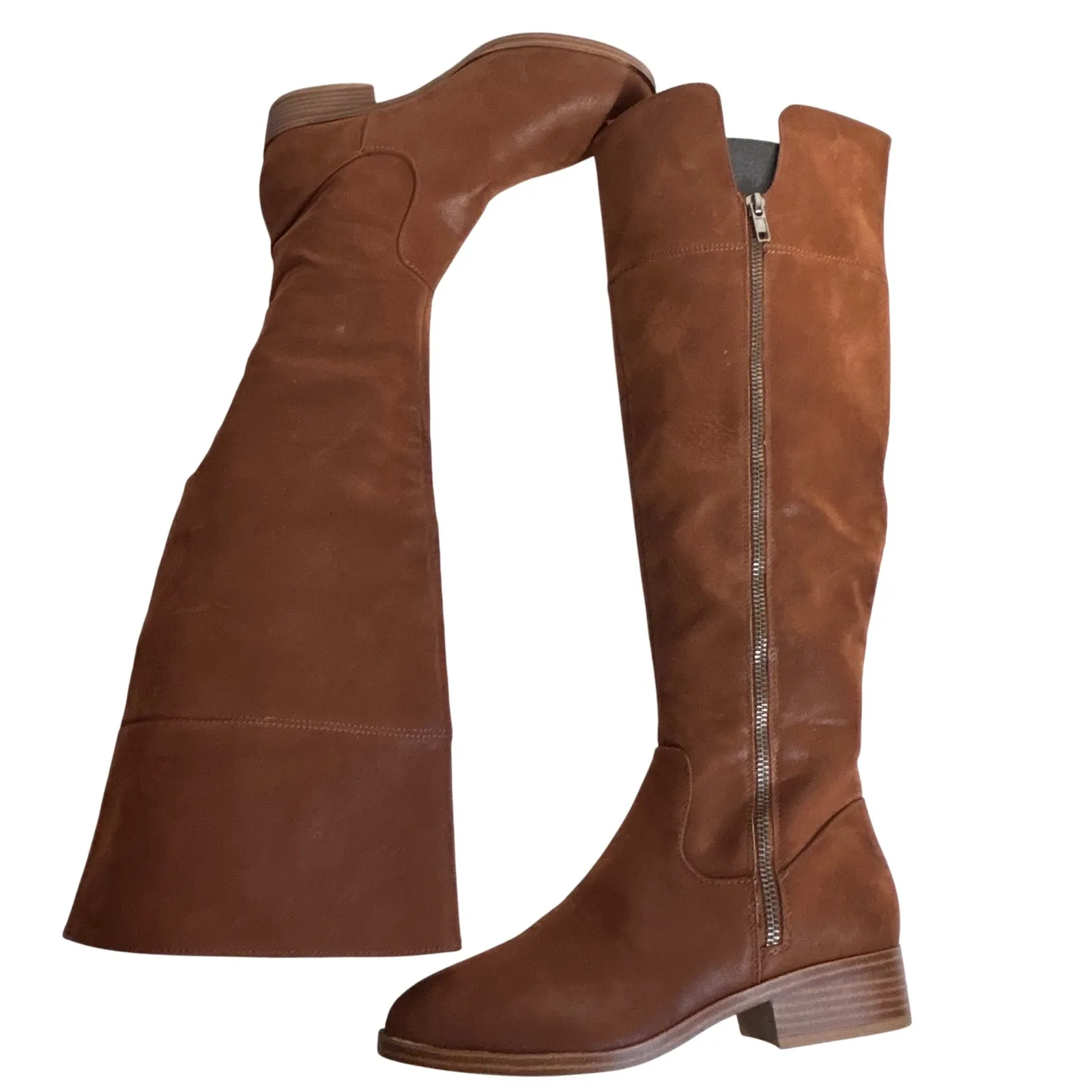 MIA Women's Brown Faux Suede Over The Knee Boots Size 7M - Image 7