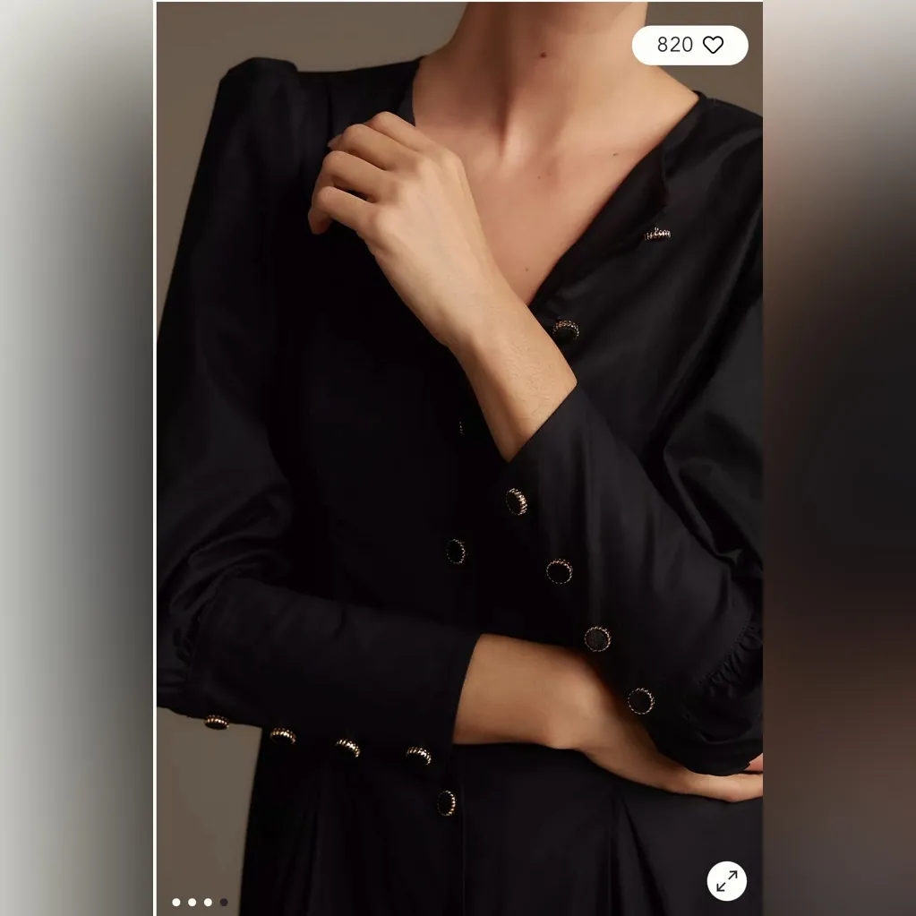 Reformation Halia Long-Sleeve Button-Front Midi Dress - Image 4