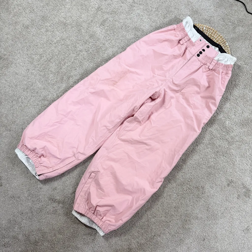 Nobaday Women’s Pure Free Baggy Snow Pants Outdoor Waterproof in Pink M Size M - Image 5
