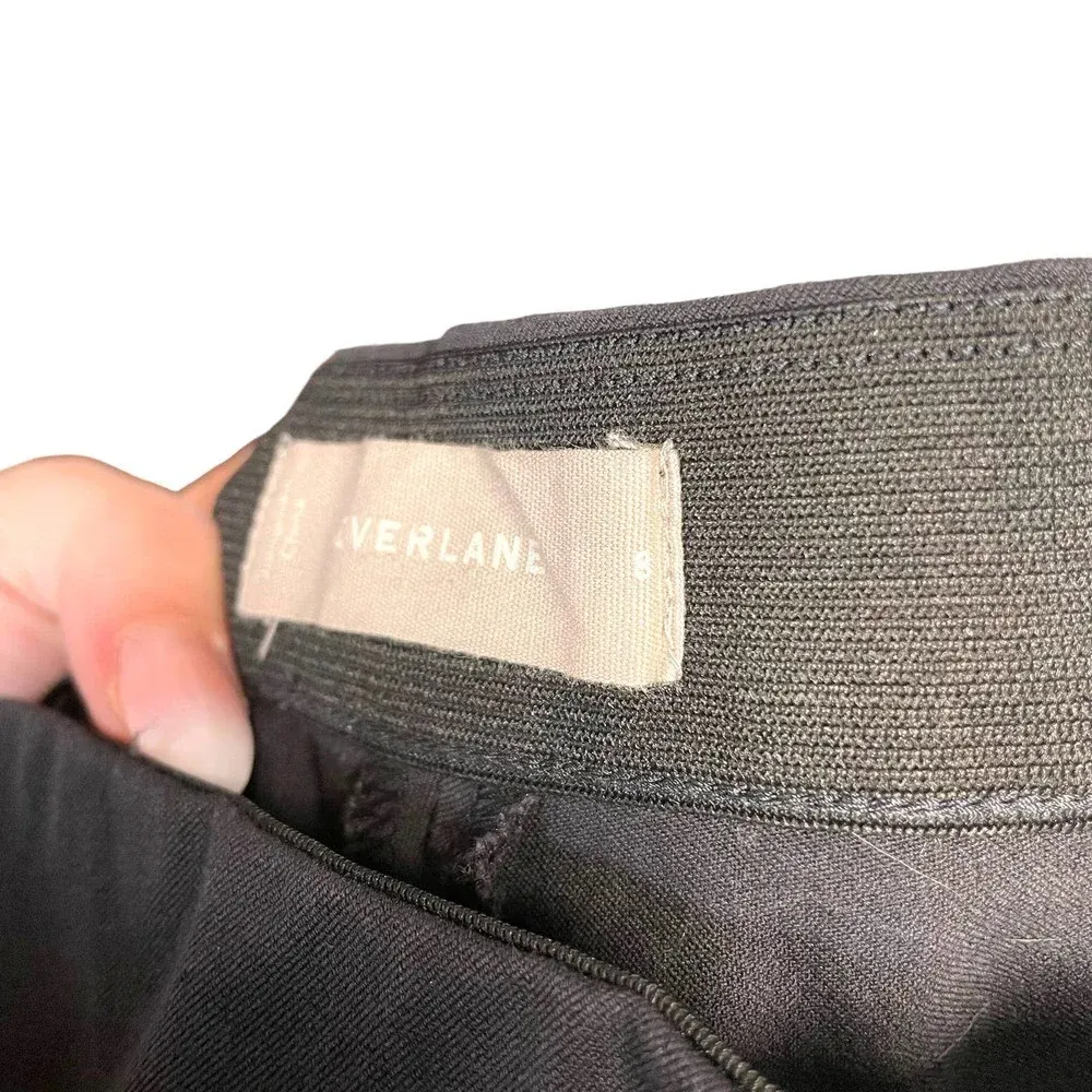 Everlane‎ The Side-Zip Stretch Cotton Pants in Black Ankle Crop Size US 8 - Image 9