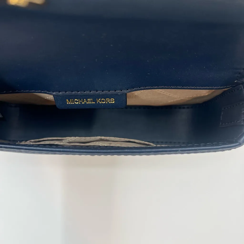 Michael Kors Greenwich Extra-Small Saffiano Leather  Crossbody Bag navy blue - Image 2