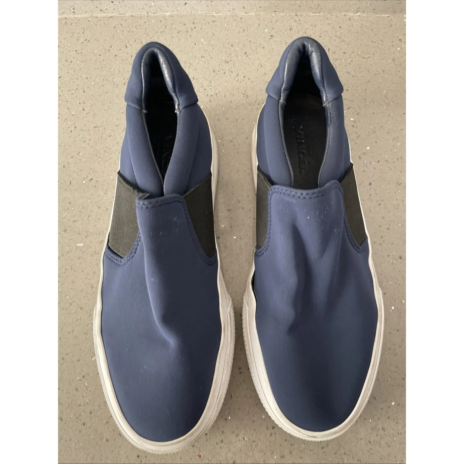 Vince Torin Fabric Neoprene Sneakers 5M, 35 Slip On Navy Blue Midnight - Image 3