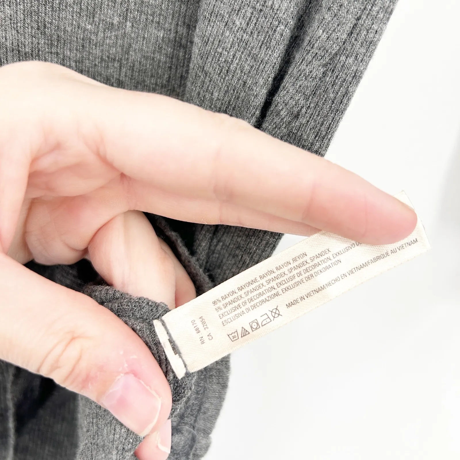 Anthropologie Eloise Womens 3/4 Sleeve Lounge Ribbed Knit‎ Lace Detail Top Size L - Image 3