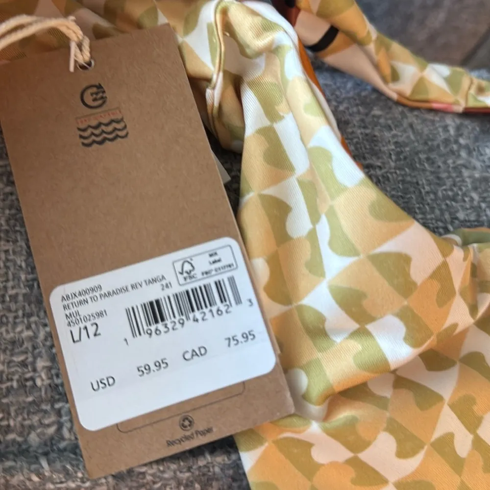 Billabong reversible return to paradise bikini bottom L/12 NWT - Image 5