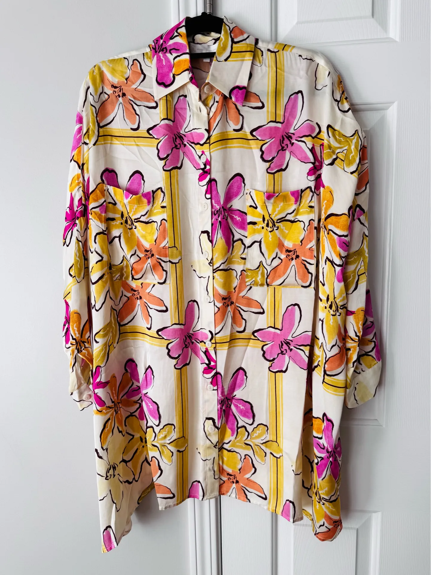Anthropologie Corey Lynn Calter Long-Sleeve Printed Mini Shirt Dress, Size XS - Image 6