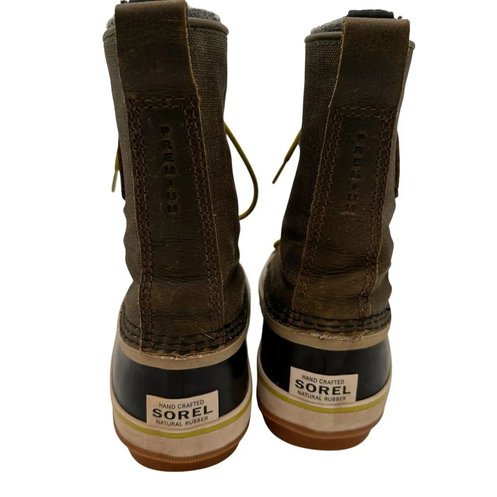 Sorel Women's Grey Premium 1964 CVS Canvas Fossil Snow Boots Size 8.5 - Image 2