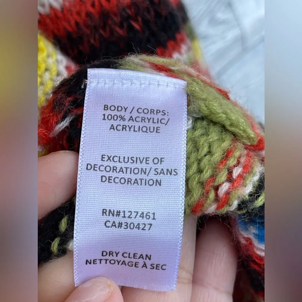 Wildfox Mohair Striped Mexican Blanket Cardigan Small Knit Colorful Small - Image 8