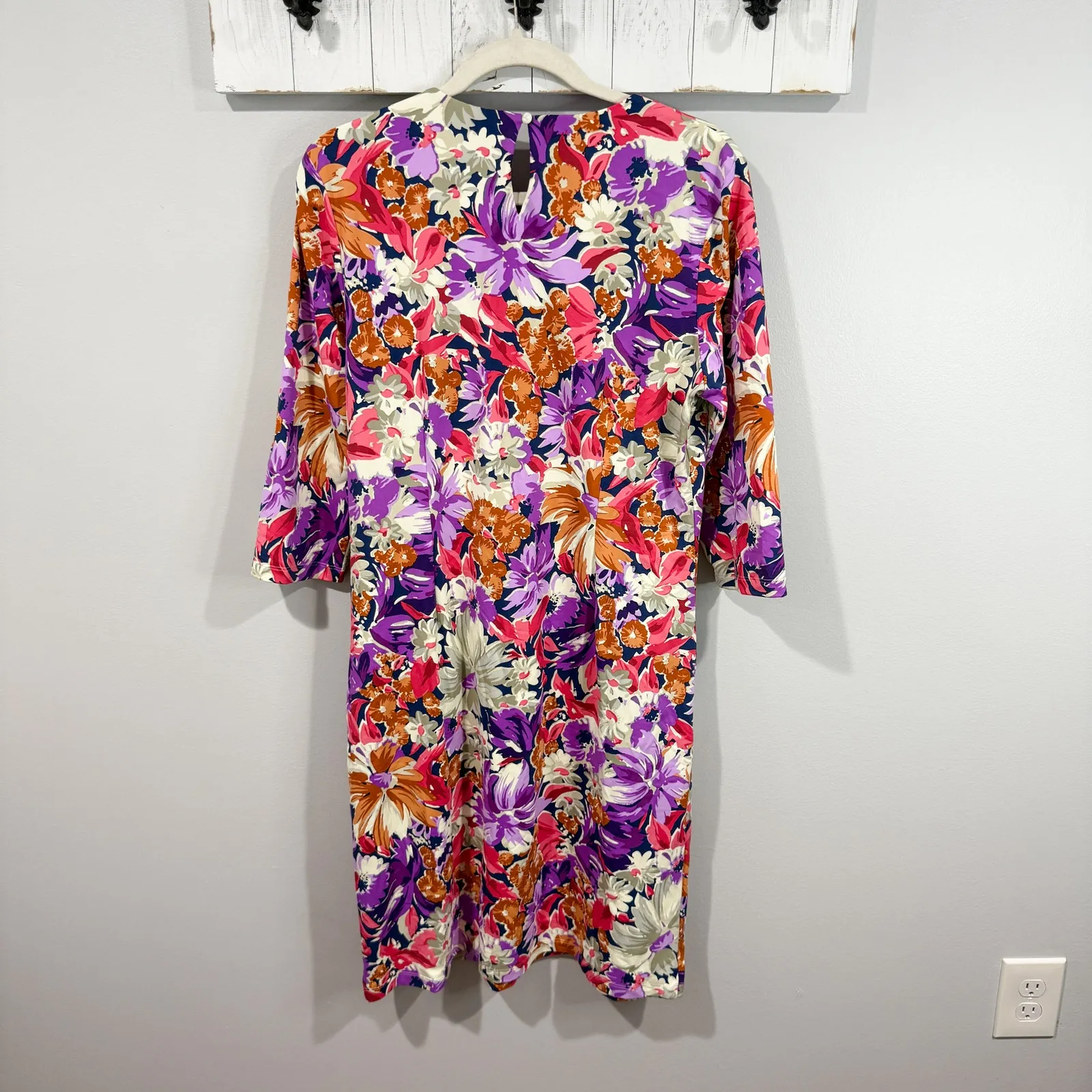 J. McLaughlin Palmer Sheath Dress Floral Catalina Cloth XL - Image 5