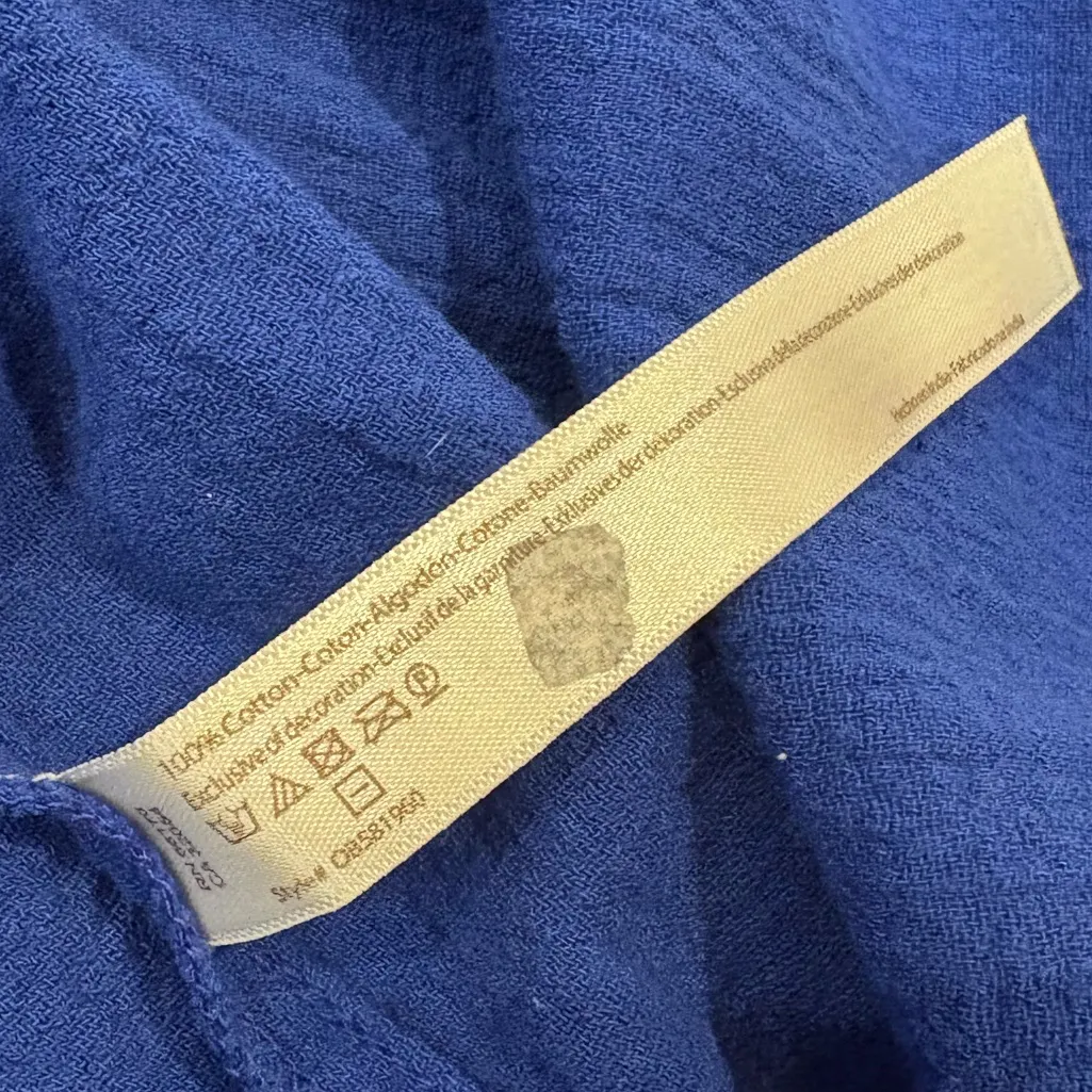 Free People Elaina Cobalt Blue Crochet Lace Maxi Dress XS – Boho Romantic Dress - Image 7