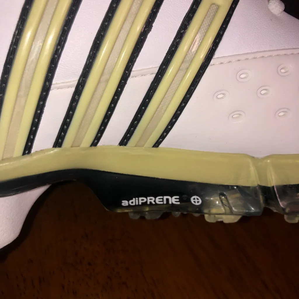 Adidas power and grid‎ white/light green stripes.  Golf shoes 6.5 - Image 9