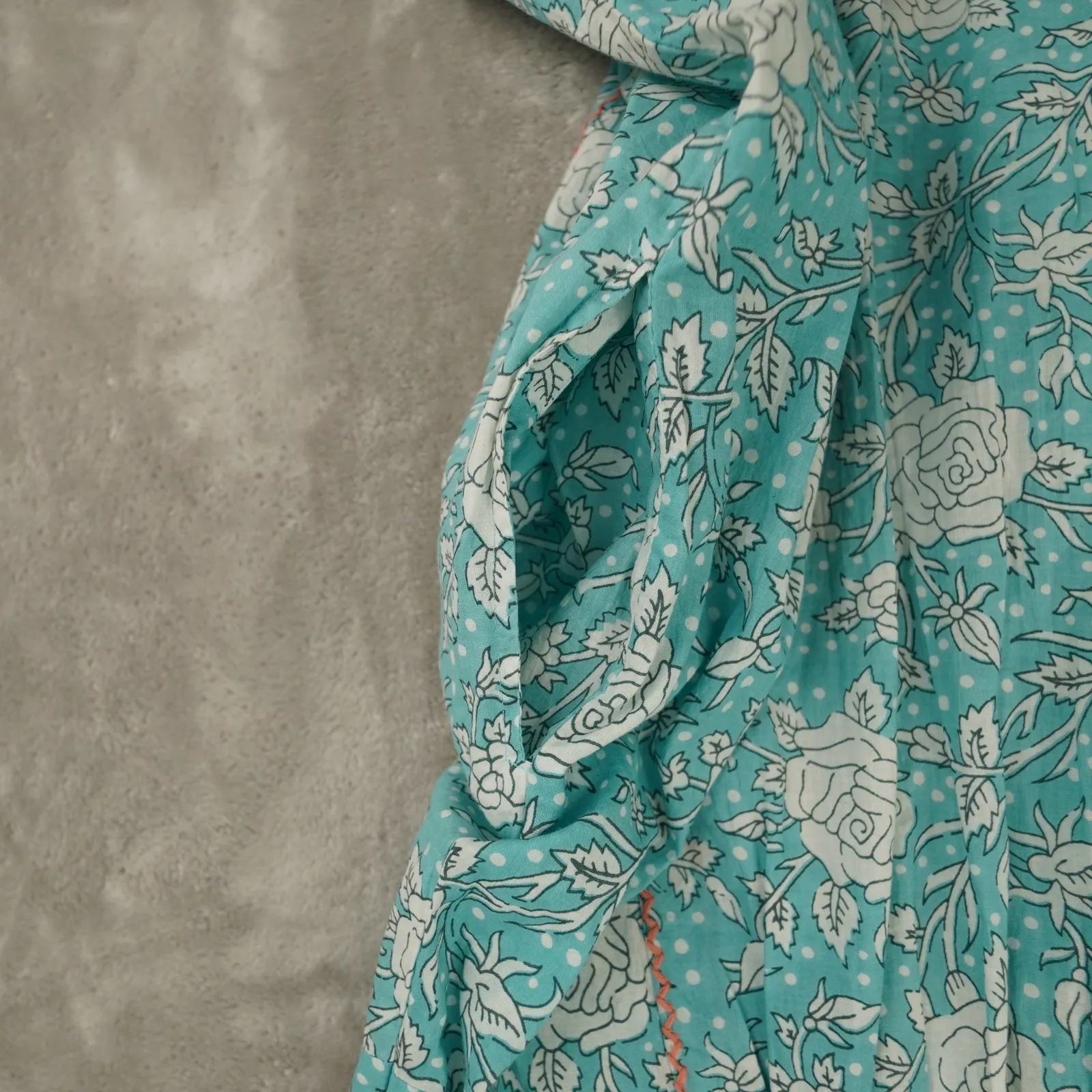 Sister Mary Veronica Dress Women's XS Blue Floral Embroidered Mini Boho - Image 4