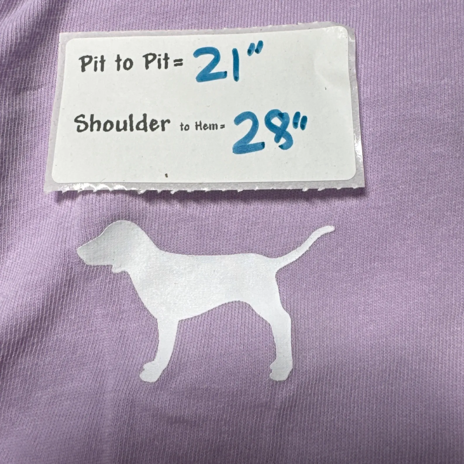 PINK Victoria's Secret Lavender Dog Graphic Lace Up Short Sleeve T-Shirt - Image 7