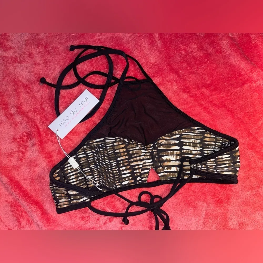 ISSA de Mar Top mesh swim top bikini snakeskin snake skin design - Image 4