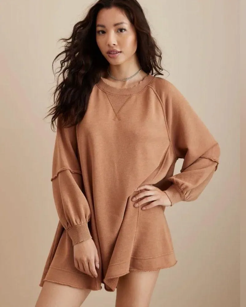 American Eagle oversized desert sweatshirt dress tunic - Image 2