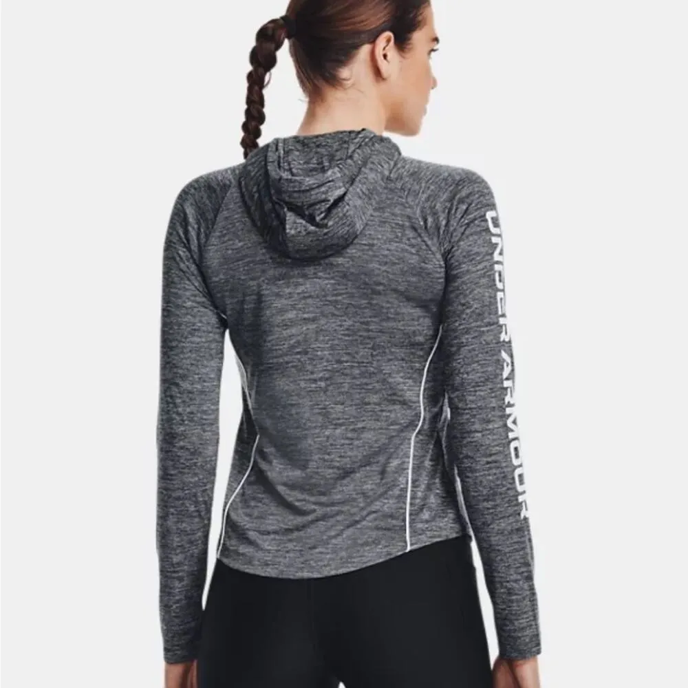 NEW Under Armour Gray and White Velocity Wordmark Hoodie Size Small, MSRP $40 - Image 2