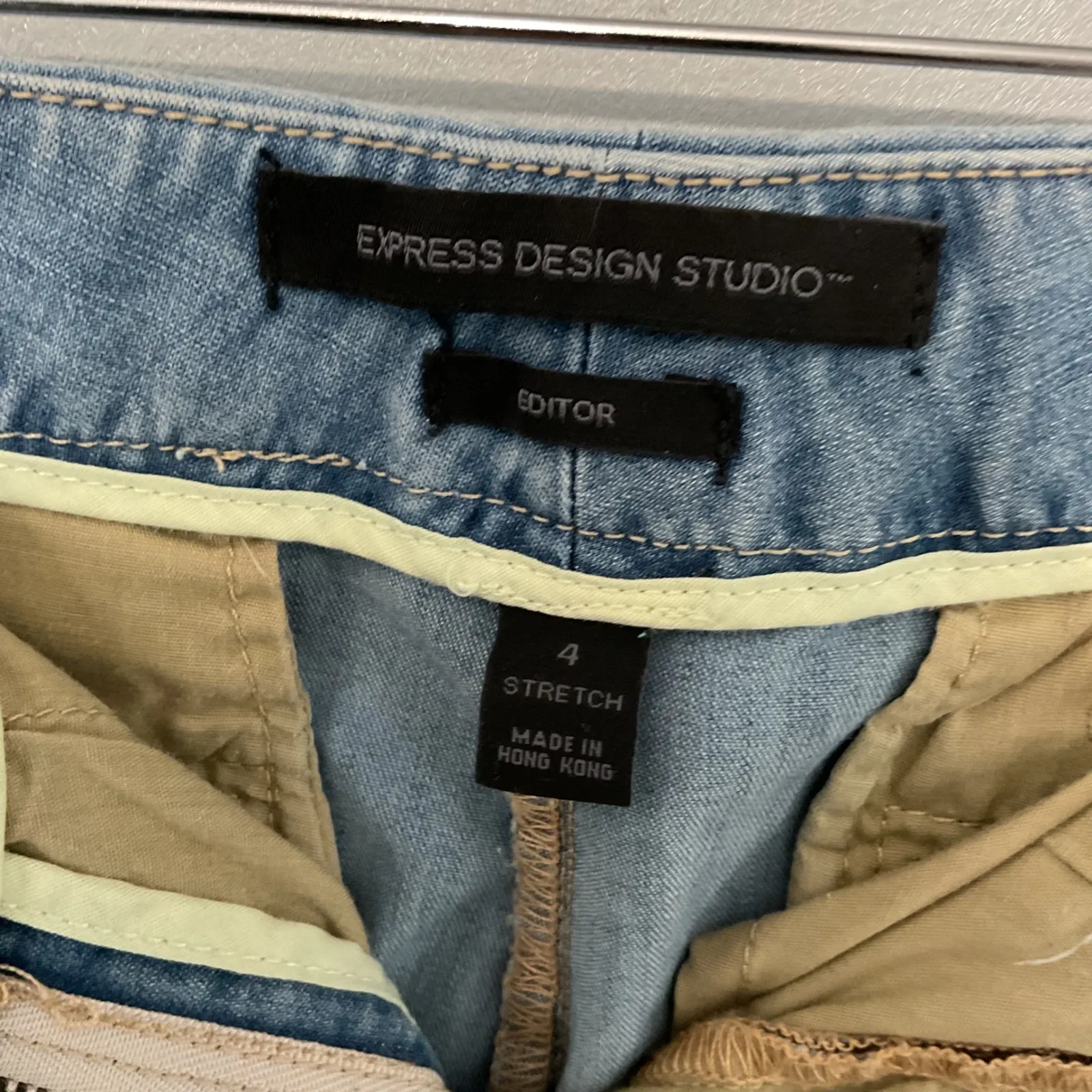 Express Design Studio Editor Pants Womens Size 4 Light Wash Denim Blue - Image 4