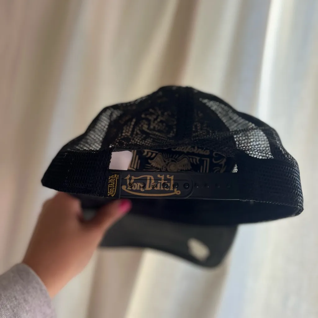 Von Dutch leather Leopard Print Pony Hair & Leather
 Trucker Hat - Image 2