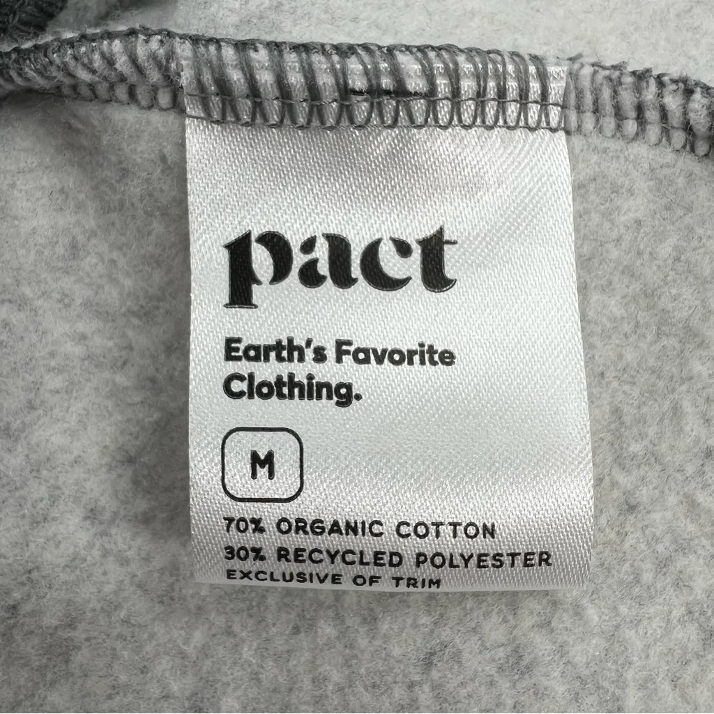Pact Courtside sweatshirt dress in gray organic cotton sz M - Image 5