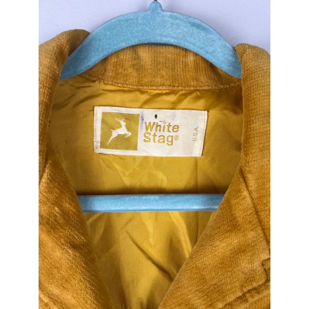 Vintage 1970s White Stag Mustard Corduroy Jacket Pants Set USA Made Retro Mod - Image 9