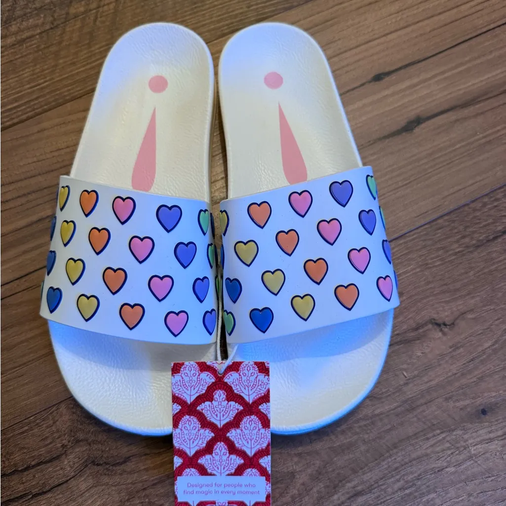 Roller Rabbit Disco Heart Slides - Image 3