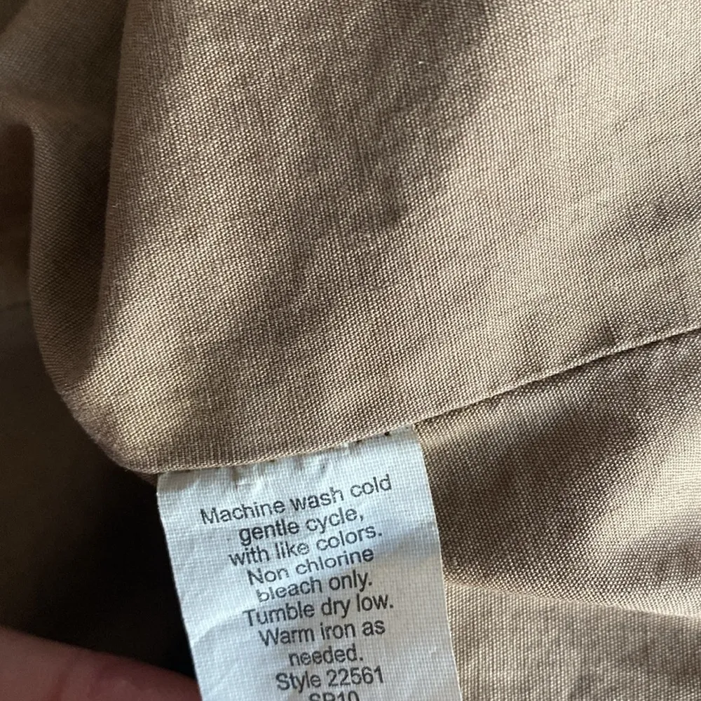 J Crew floral print khaki cotton jacket small - Image 5