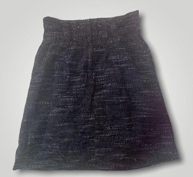 Black & White Tweed Skirt - Image 2