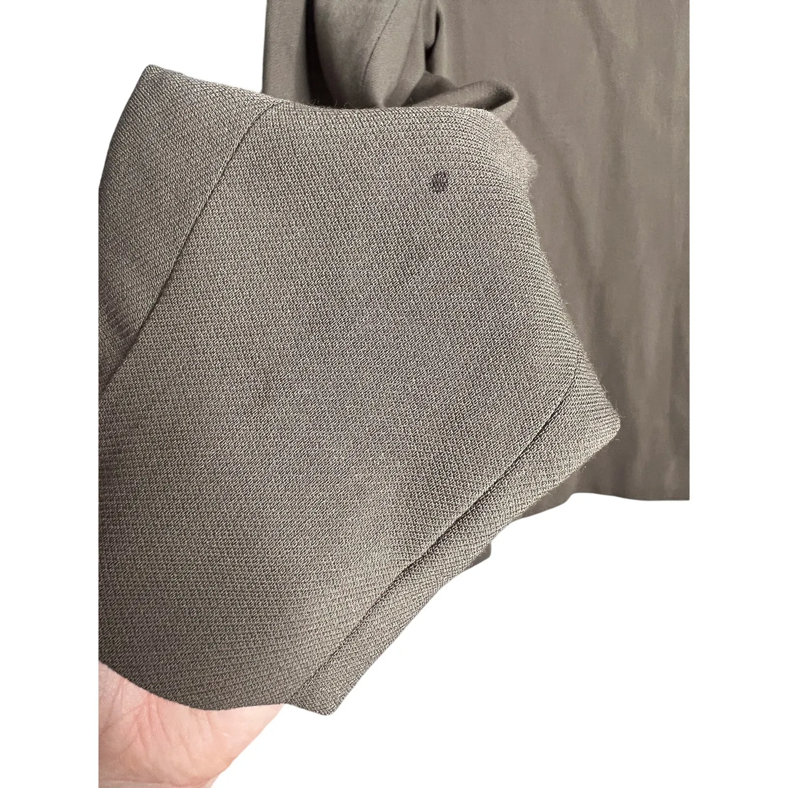 St. John Collection By Marie Gray Taupe Wool Long Sleeve Blazer Jacket Size 8 - Image 8