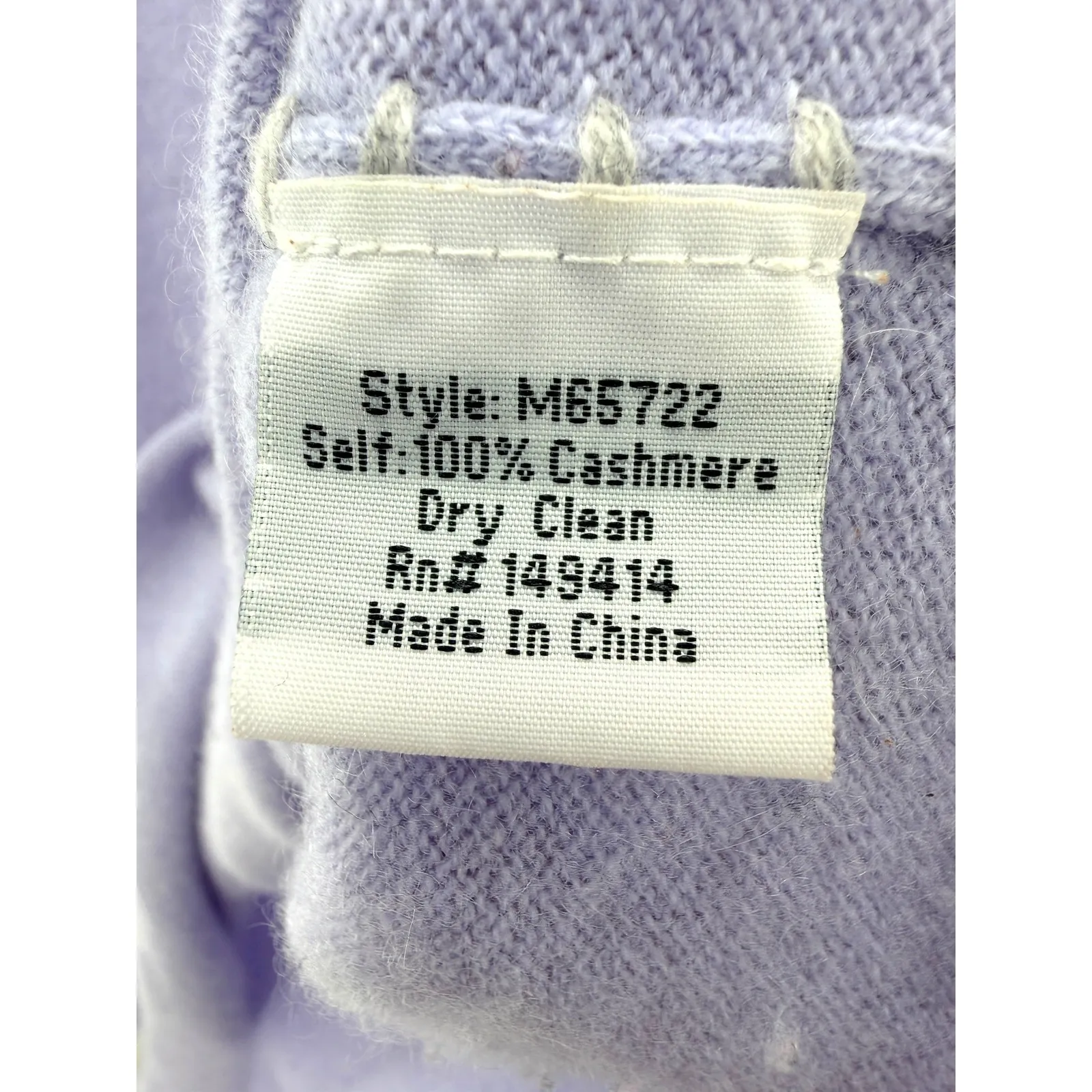 JOHNNY WAS Amber Stitched Pullover Cashmere Boat Neck Sweater Light Purple M - Image 6