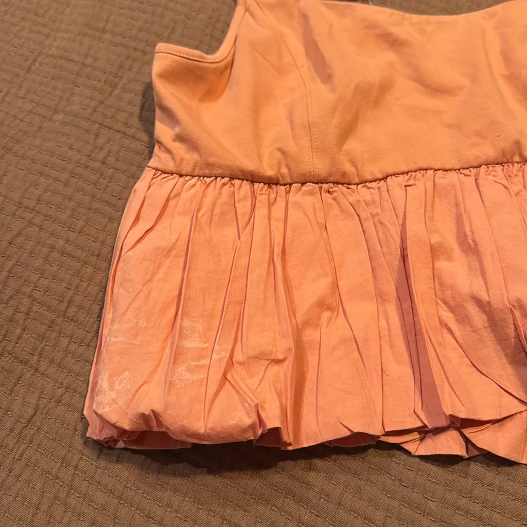 NWT MAEVE Anthropologie Ruffled Bubble-Hem Cropped Cami Tank Top Babydoll small - Image 7